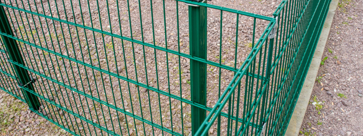 Gittermattenzaun im Detail